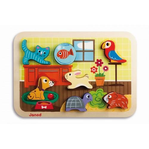 Drvena slagalica kućni ljubimci