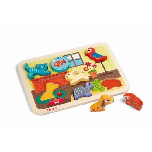 J drvena slagalica kućni ljubimci 3