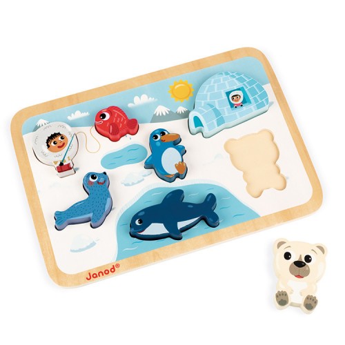 Drvena slagalica stanovnici Antarktike